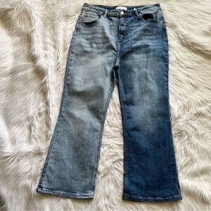 NWT Risen Jeans High Rise Straight Blue Combo Denim Size 2XL Crop